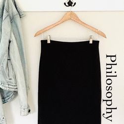 Philosophy Black Pencil Skirt