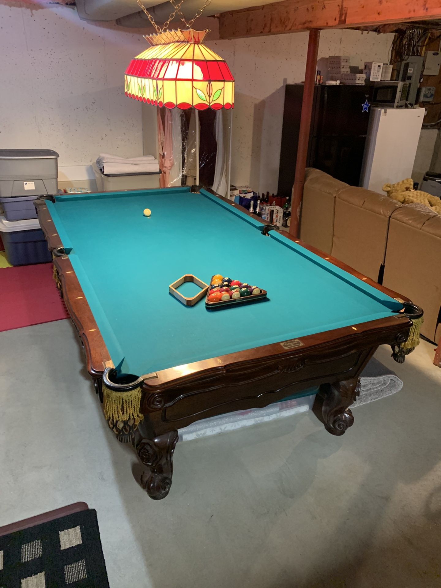 1977 9' Brunswick Orleans Pool Table Billiard Snooker-Table