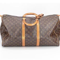 Authentic Louis Vuitton Vintage Monogram Canvas Keepall Bandouliere 55