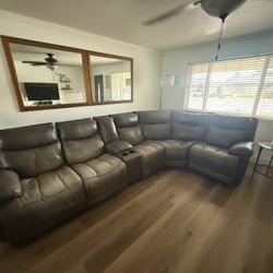 Brown Leather Couch