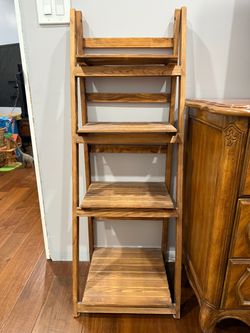 Wooden Ladder Shelf