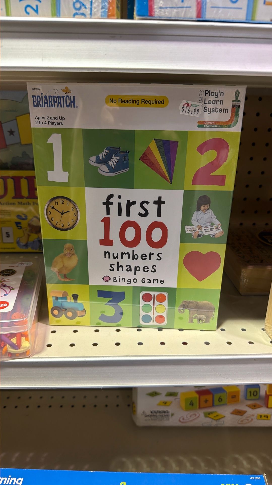 First 100 Numbers Shapes Bingo Game 