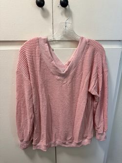Women’s Pink Waffle Knit Top Size Small and Medium
