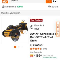 Dewalt 20V XR Cordless 3 in. Cut-Off Tool (Tool Only)