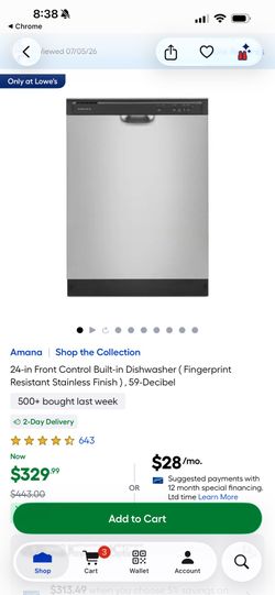 Brand new whirlpool dishwasher