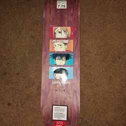 PRIMITIVE SKATEBOARDS THE JUJUTSU KAISEN CHARACTERS LOGO SKATEBOARD DECK SIZE 7.75 