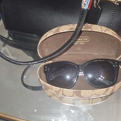 Coach purse and sunglasses