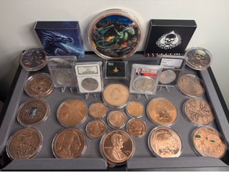 Silver Eagles, Graded Coins, Gold & Copper Collectibles – Multiple Items Available