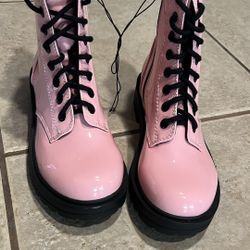 Pink Combat Boots