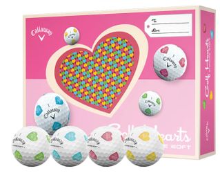 Limited Edition Callaway Chrome Soft Truvis Hearts Golf Balls