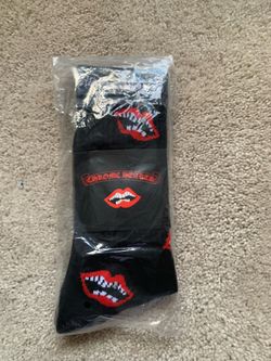 Black Chrome Heart Socks