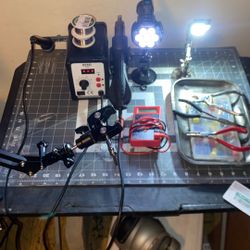 Soldering Iron Station Heat Gun Multi Meter Small rig Clamp Helping Hand