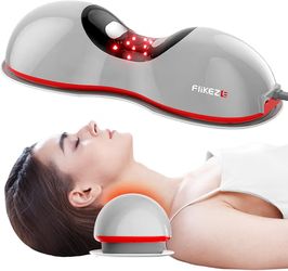 Heated Neck Stretcher with Red Light, Wireless Massager Pillow (2793/17)