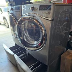 Used Gray whirlpool washer and dryer 