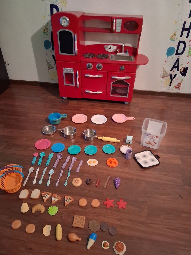 Toy Kitchen With Accessories