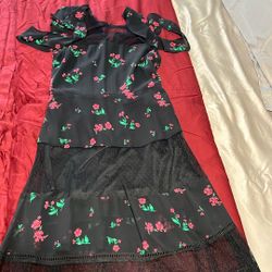 Black Floral Summer Dress 
