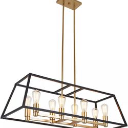 Gold and Black Chandelier