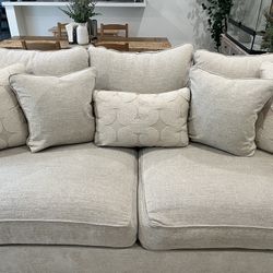 Couch And Oversize Ottoman