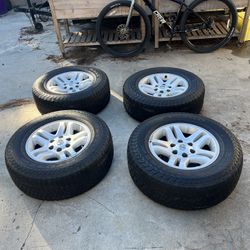 4 - 17” Toyota Tundra OEM Rims With Used Tires (P265/70 R17 113T)