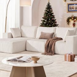 108” Modular Sectional Sofa, Cloud Sectional Couch with Deep Seat, Modern Modular L-Shape Sofa Couch with Chaise,Upholstered Boneless Couches for Livi