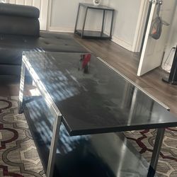 Black Glass Table 