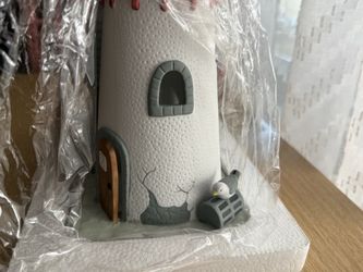 PartyLite Stone Harbor Ceramic Lighthouse Tea Light Holder Nautical Multicolor