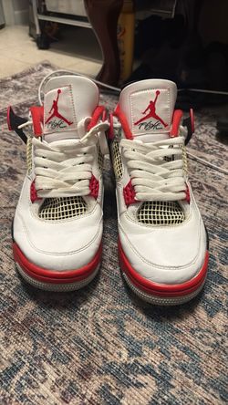 Selling my white and red Nike air Jordan tennis shoes men’s shoe size 9