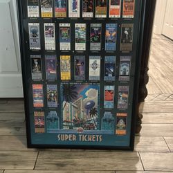 Framed Super Bowl Ticket Collection 