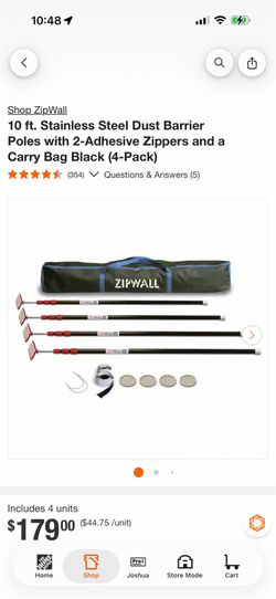 10 foot Zipwall set