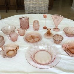 Vintage Pink Depression Glass