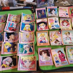 Lot Of 40 Random 1998-99 SAILOR MOON  JAPANESE STICKERS All For $25 