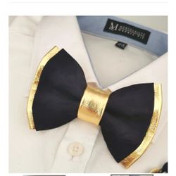 Gold and Black bow ties set with Cuffling (Ts-E5)