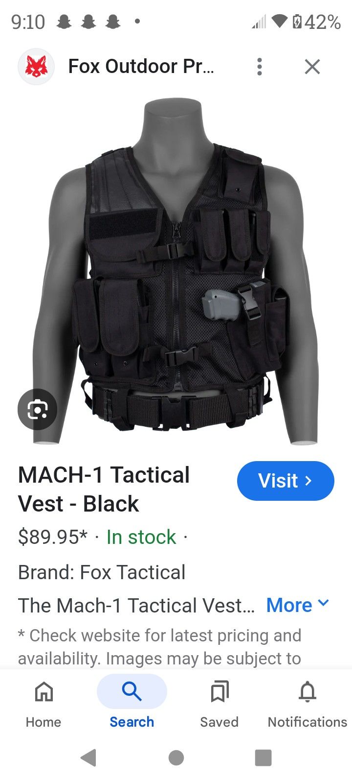 Black Tactical Vest