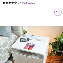 Sobro Smart End Table W/Built-in Outlets