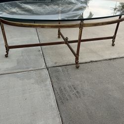 Glass Oval Coffee Table