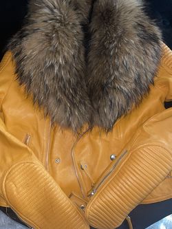 Leather Jacket With Fur