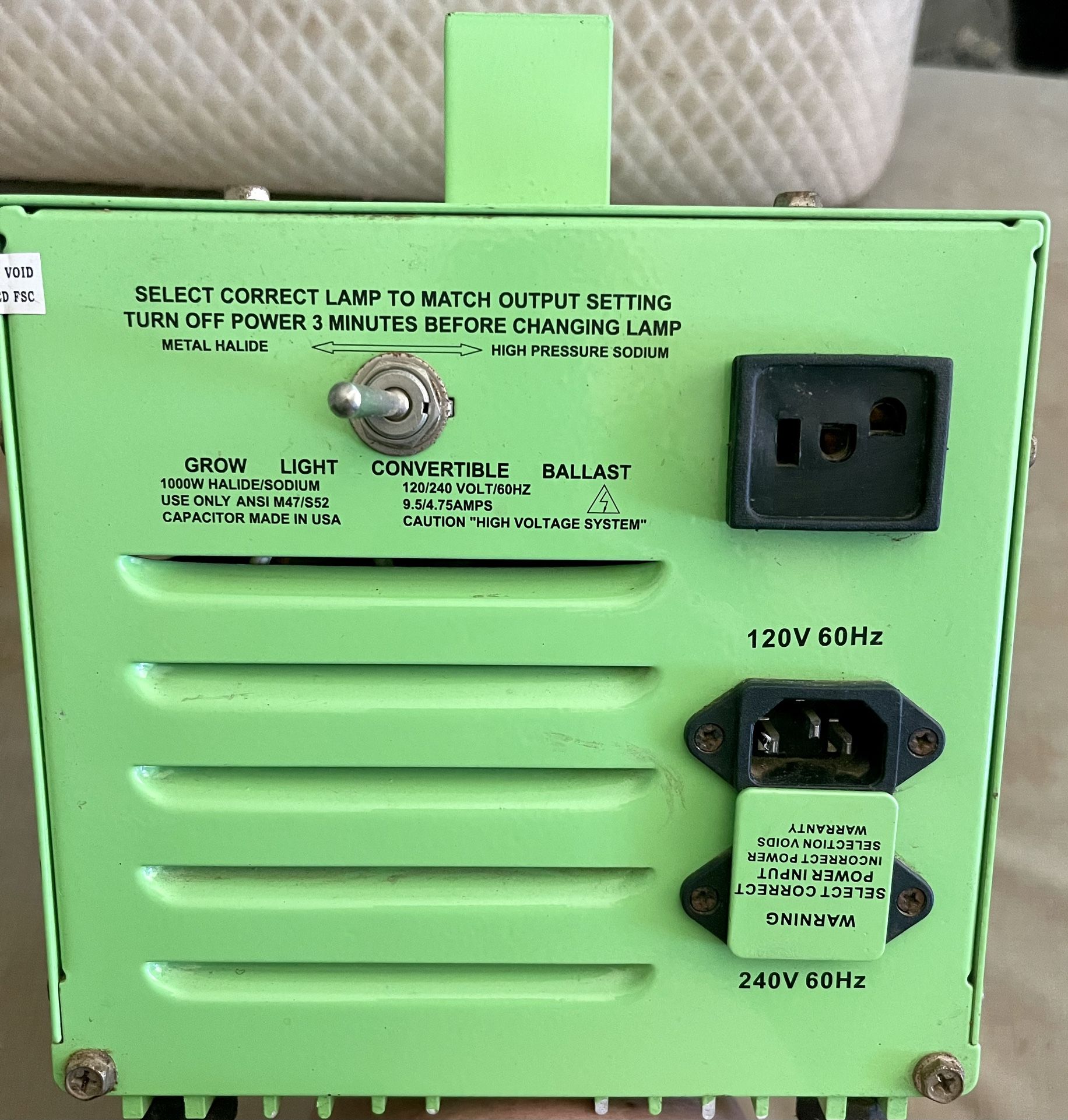 HTG Supply Grow Light Convertible Professional 1000w Switchable Ballast