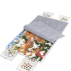 Puzzle Board with Drawers and Cover