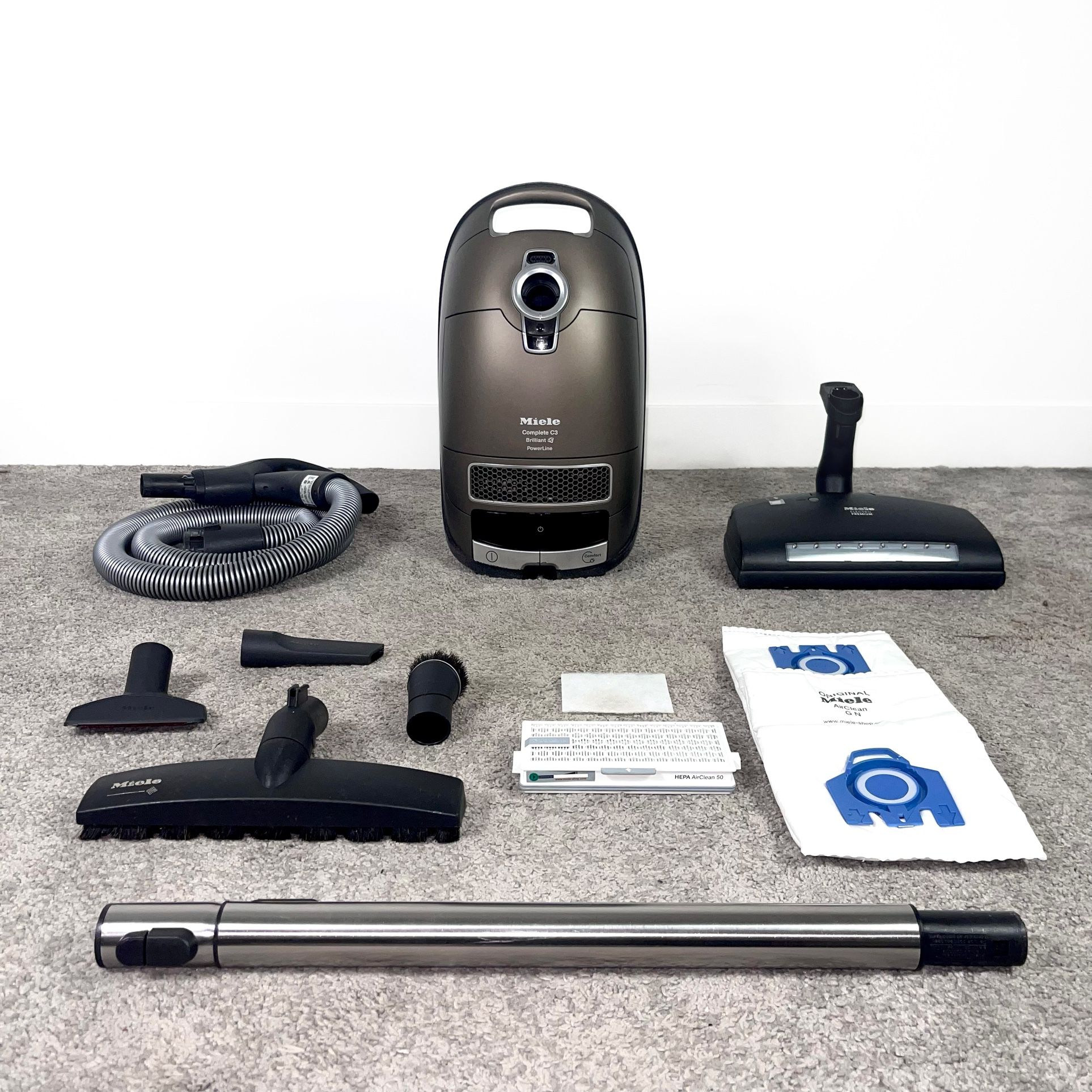 Miele Complete C3 Brilliant Canister Vacuum Cleaner w/ Attachments