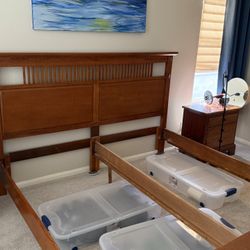 King Bed Frame & Matching Nightstands