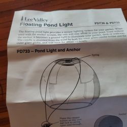 Floating Pool REAL Fire Set Of 4 Orbes, Candles, Sand Packs And Anchors With String