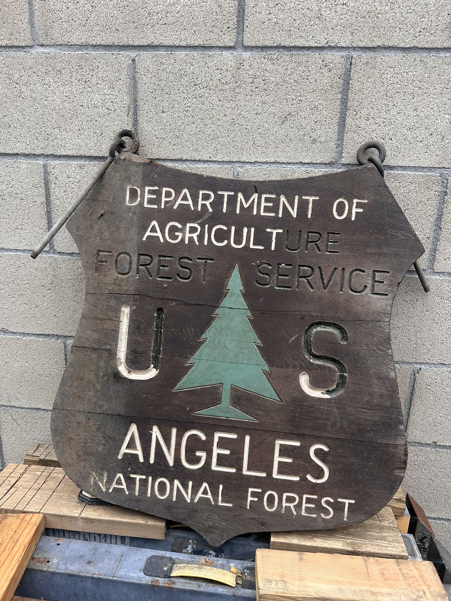 Original Glendora US Angeles National Forestry Sign