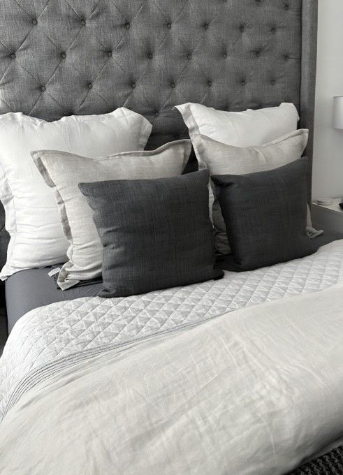Upholstered Wingback Bed