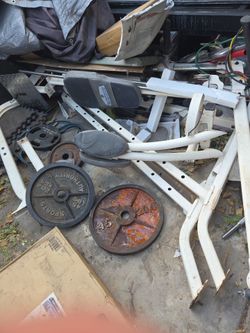 Delivery available - Iron grip smith machine, pec flys machine, pull down cable machine, everything works, cables good. Sold as is