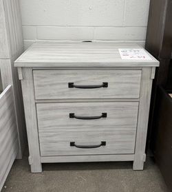 Nightstand (White Color with usb )