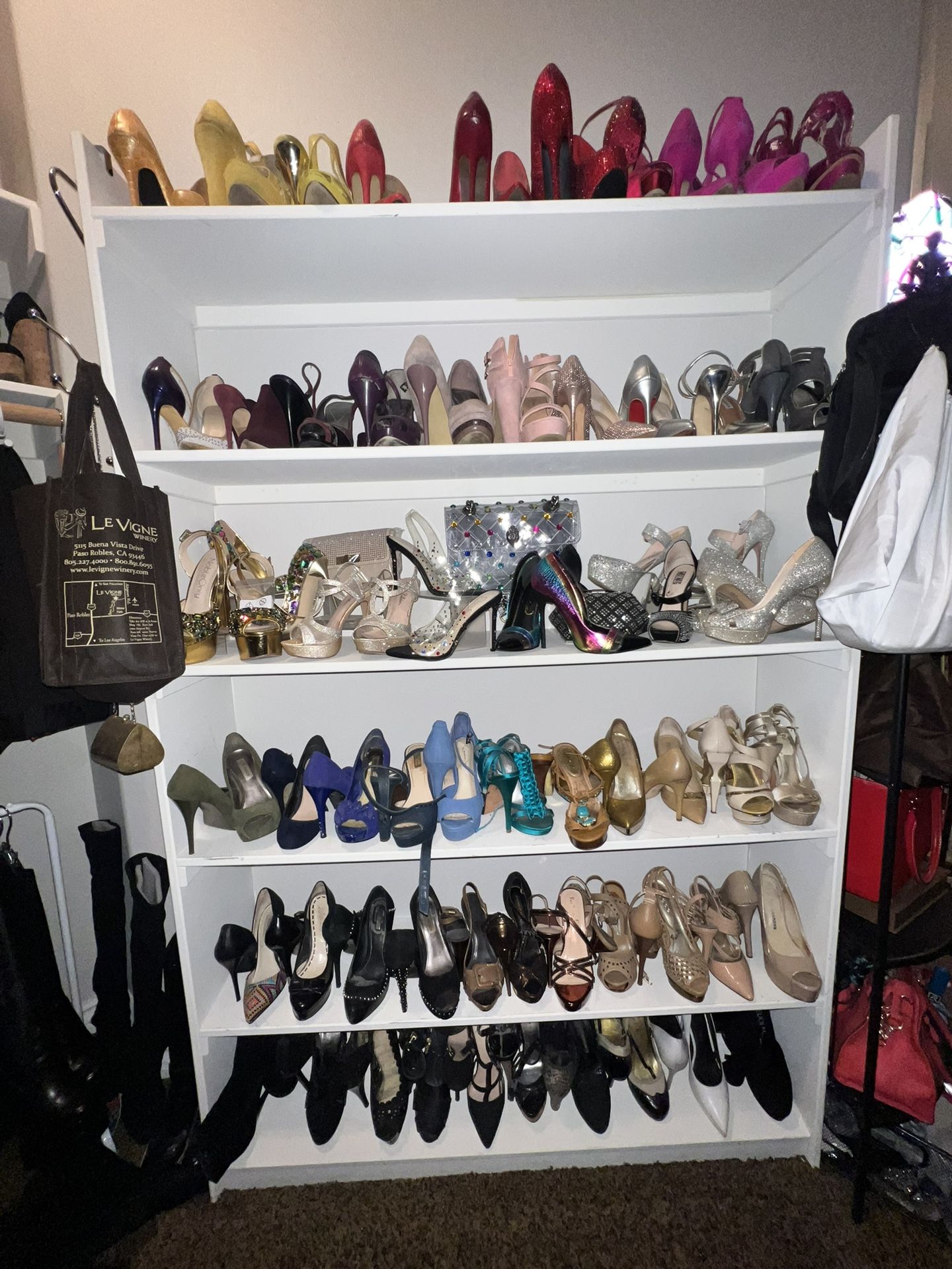 Lot Of 20 Pairs Of Shoes All Different Colors And Styles For One Low Price