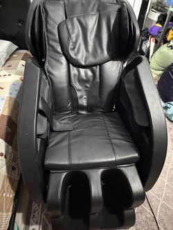Black Faux Leather Full Body Massage Chair