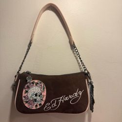 *NEW* Ed Hardy shoulder bag w/ pink strap