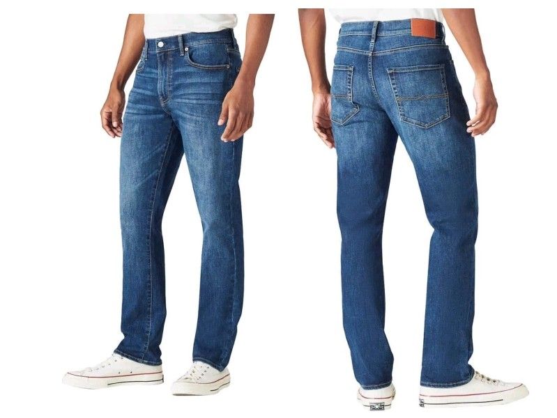 Lucky Brand Men's Straight Leg 221 Medium Wash Denim Jeans 34x32