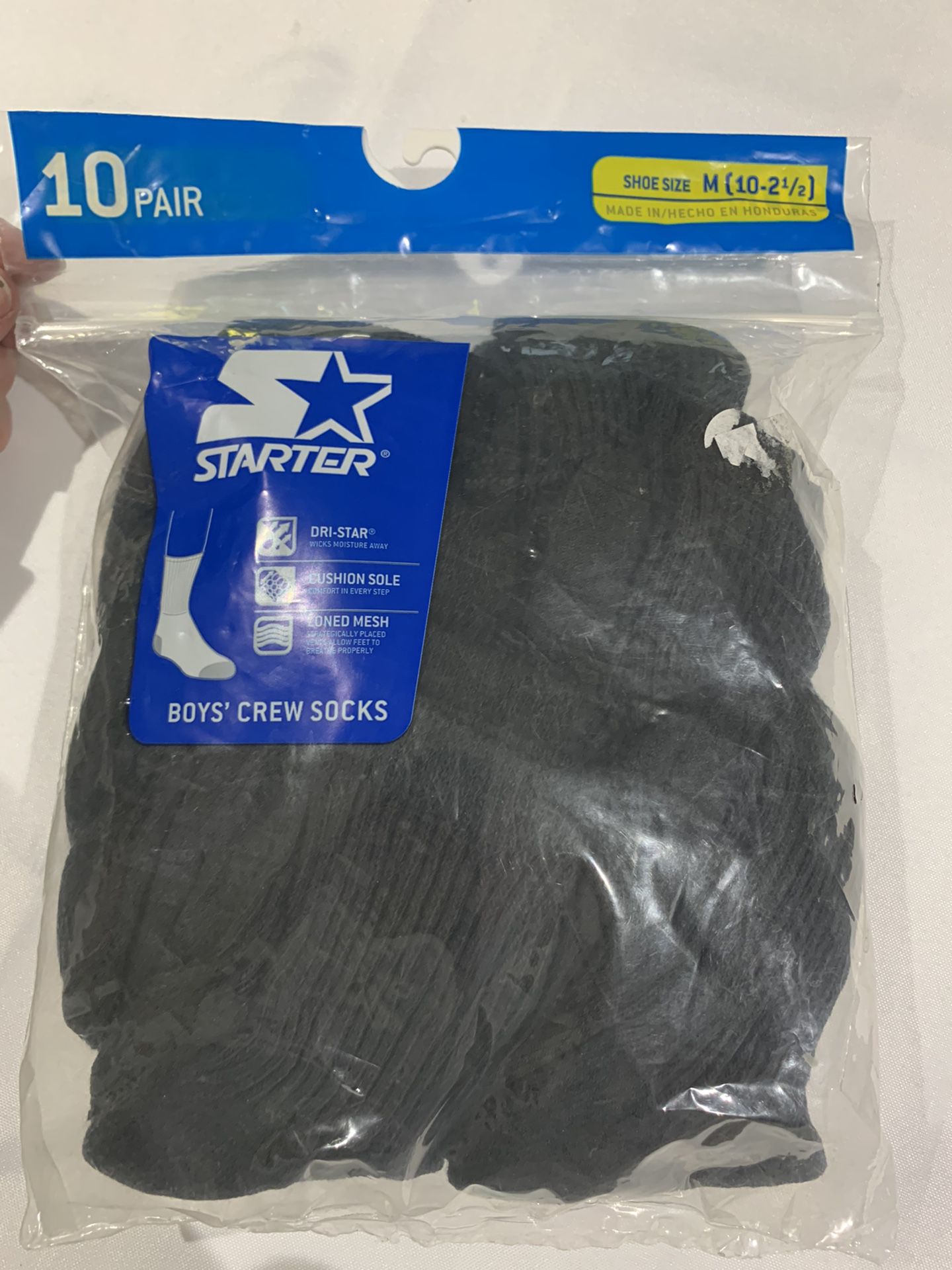 Starter Boys 10 Crew Socks Size M(10-2.5) NEW